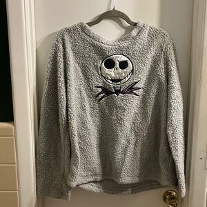 Disney Gray Sweater with Jack Skellington Design